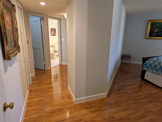 hallway featuring light hardwood / wood-style floors