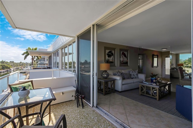 180 Isle Of Venice Dr Unit 432, Fort Lauderdale, FL 33301 - balcony featuring outdoor lounge area and a water view