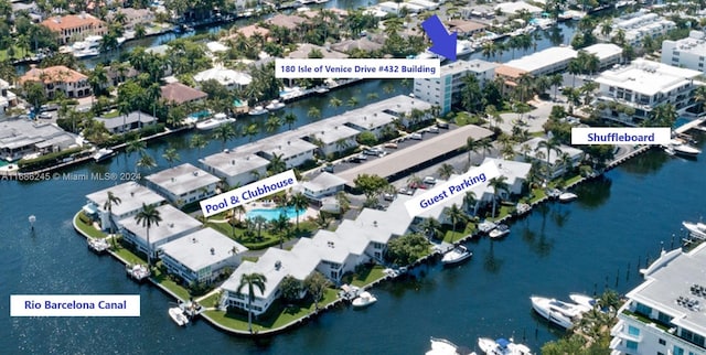 180 Isle Of Venice Dr Unit 432, Fort Lauderdale, FL 33301 - aerial overview of property's location featuring a large body of water