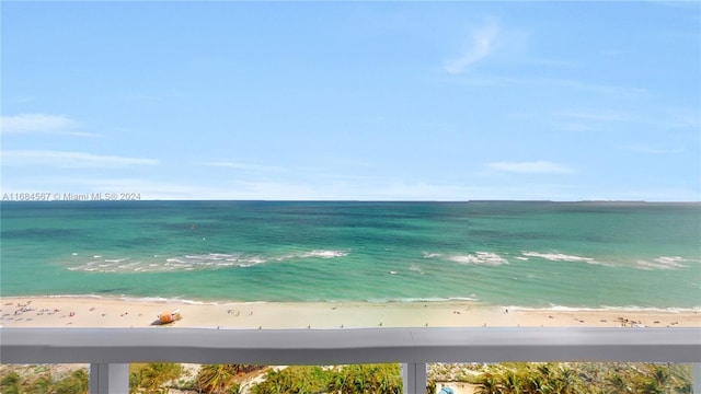 water view with a view of the beach