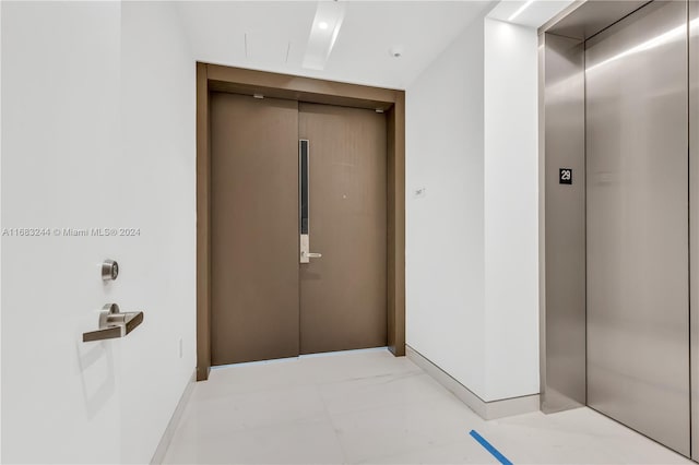 corridor with elevator