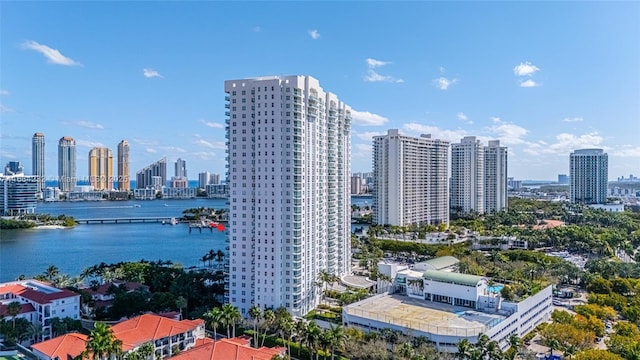 view of city featuring a water view