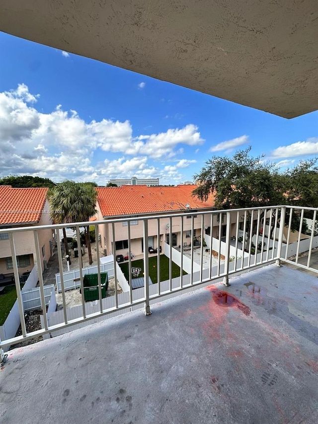 view of balcony