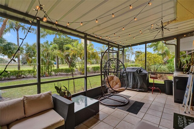 view of sunroom