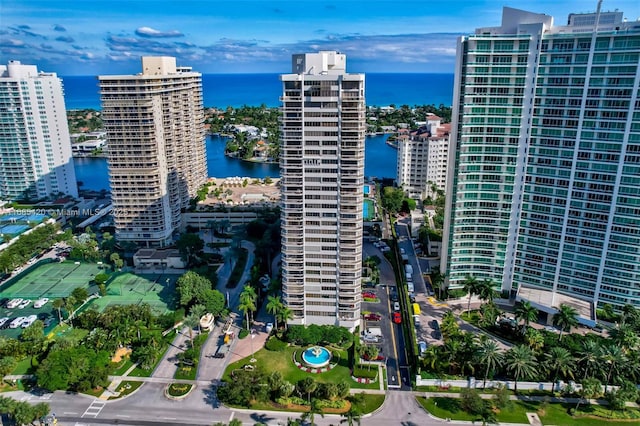 city view with a water view