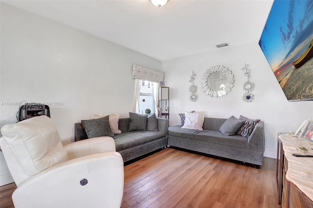 living room featuring hardwood / wood-style flooring