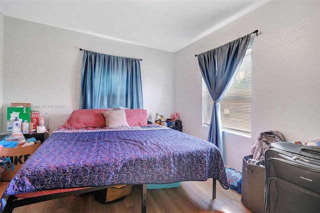 bedroom featuring light wood-type flooring