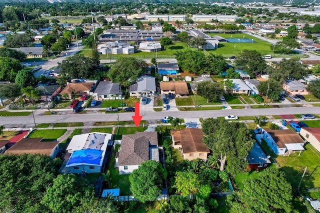 birds eye view of property