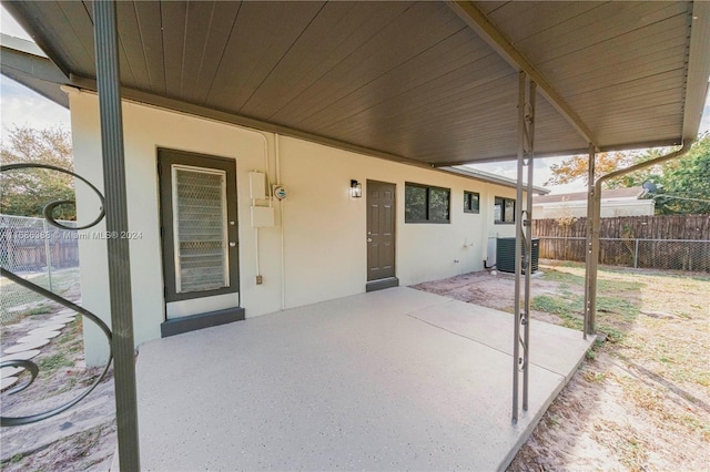 view of patio / terrace featuring cooling unit