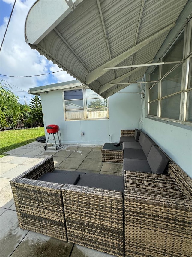 view of patio with an outdoor hangout area