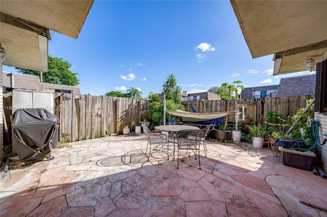 view of patio / terrace featuring grilling area