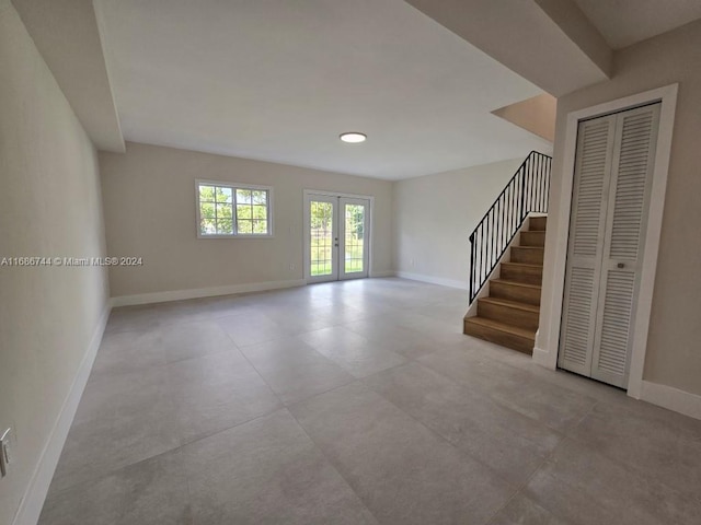 interior space with french doors