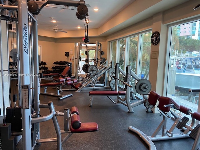 view of workout area