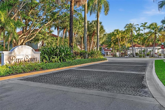 view of road with curbs