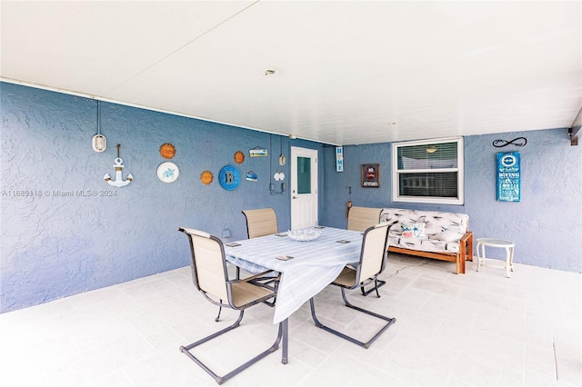 view of tiled dining room