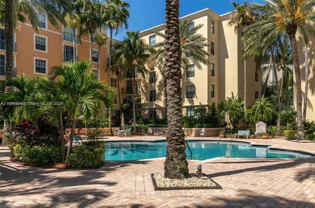 view of pool with a patio