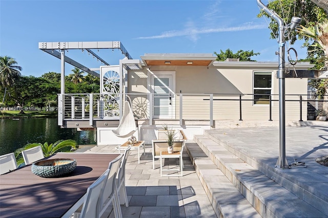 6616 E Miami Lakes Dr E, Miami Lakes, FL 33014 - view of patio / terrace with a water view