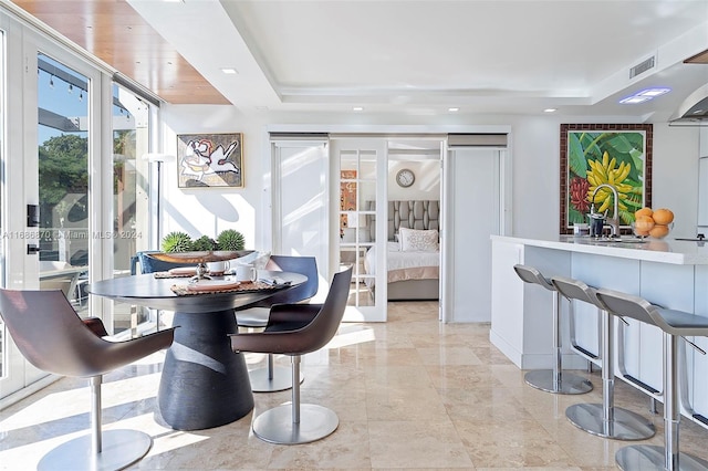 6616 E Miami Lakes Dr E, Miami Lakes, FL 33014 - dining room featuring recessed lighting and a raised ceiling