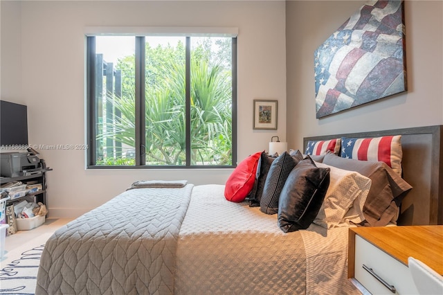 bedroom featuring carpet