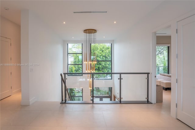 empty room with light tile patterned flooring