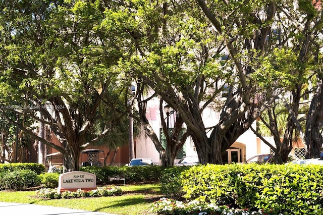 view of community sign