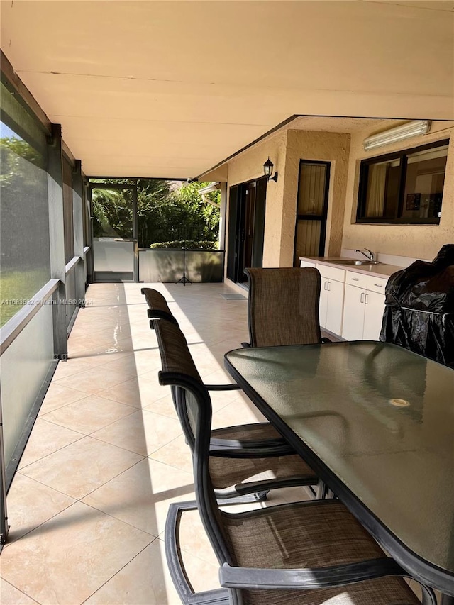 view of patio / terrace with sink