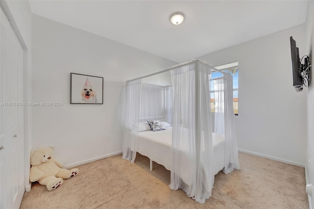 view of carpeted bedroom