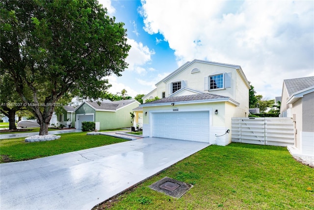 view of front of house with a front yard