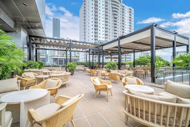 view of patio / terrace with an outdoor living space