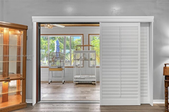 4706 SE Manatee Ter, Stuart, FL 34997 - doorway to outside with wood finished floors and plenty of natural light