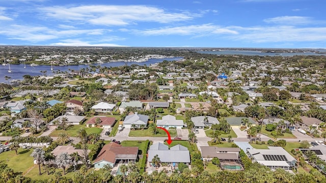 4706 SE Manatee Ter, Stuart, FL 34997 - aerial overview of property's location with a large body of water and nearby suburban area