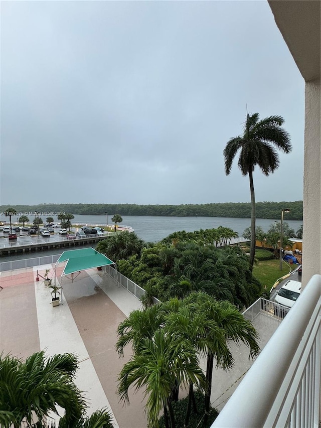 view of water feature