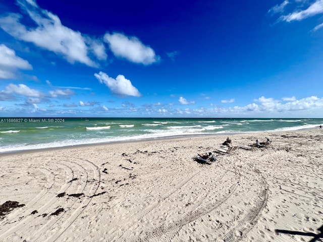 property view of water with a view of the beach