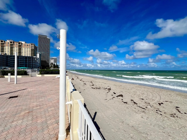 water view with a view of the beach