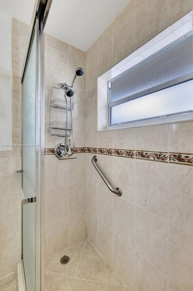 bathroom with walk in shower