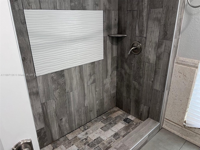 bathroom with a shower