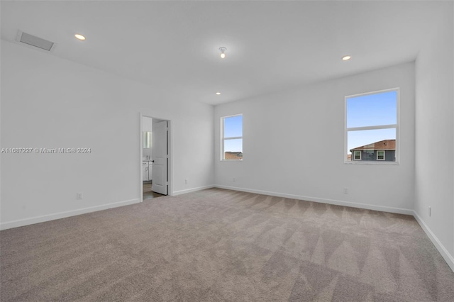 view of carpeted empty room