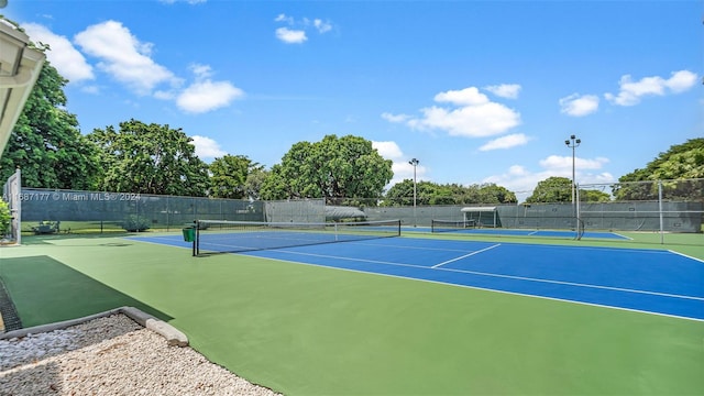 view of tennis court