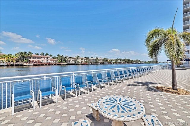 1600 S Ocean Dr Unit 5J, Hollywood, FL 33019 - view of patio / terrace with a water view
