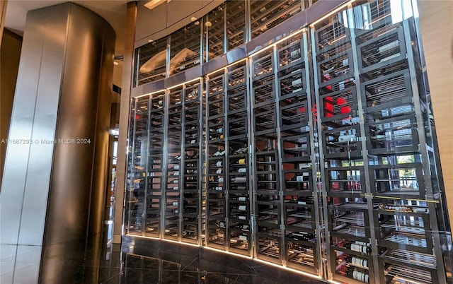 wine cellar with electric panel