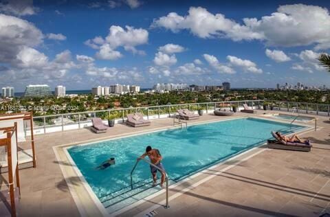 view of pool with a patio