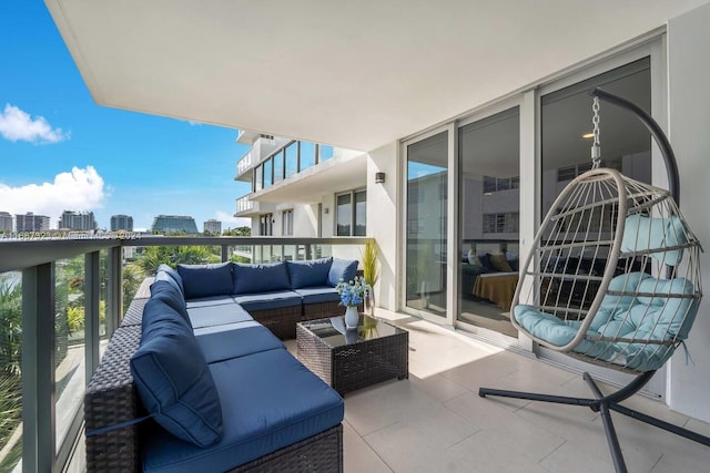 balcony with an outdoor hangout area