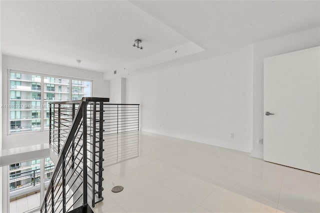 interior space with tile patterned flooring