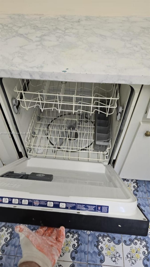 interior details with dishwasher