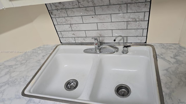 interior details featuring sink