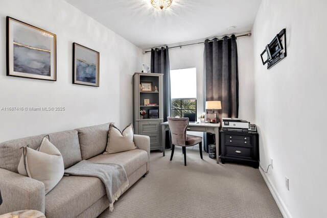 view of carpeted living room