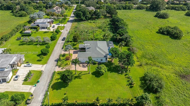 drone / aerial view with a residential view