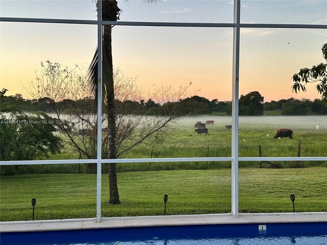 property view of water with fence