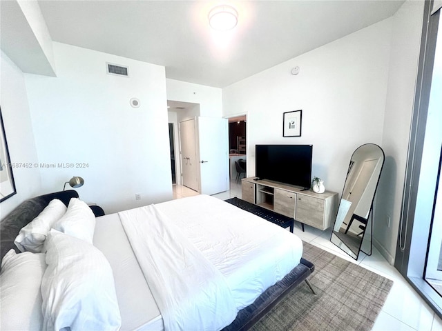 view of tiled bedroom