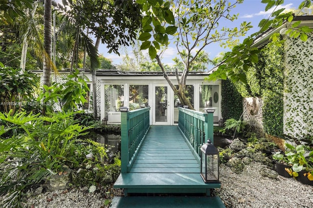 exterior space with a sunroom